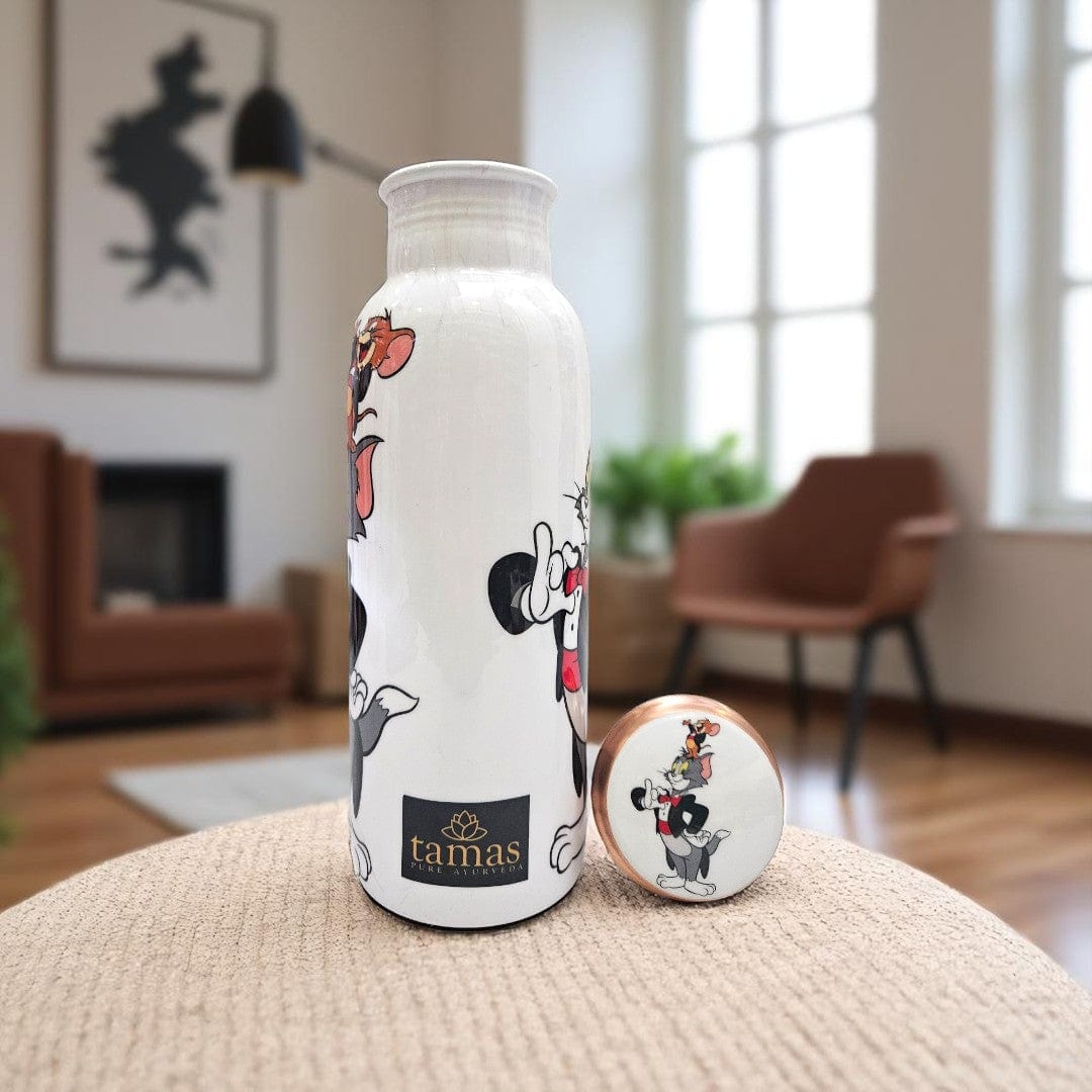 Buy Tom and Jerry Printed Pure Copper Water Bottle For kids – Ayurvedic & Leak-Proof